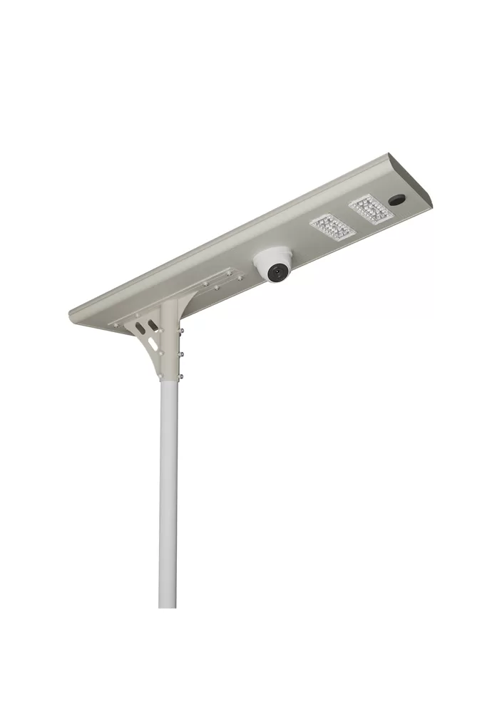 Tudo em uma luz de rua solar com CCTV
