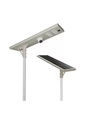 Tudo em uma luz de rua solar com CCTV