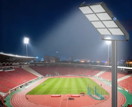 Iluminação abrangente do estádio