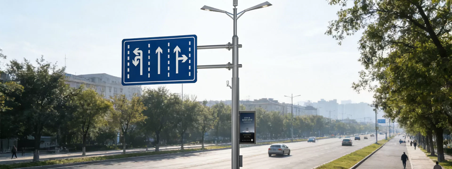 Como manter postes de luz de rua com sinais de trânsito?