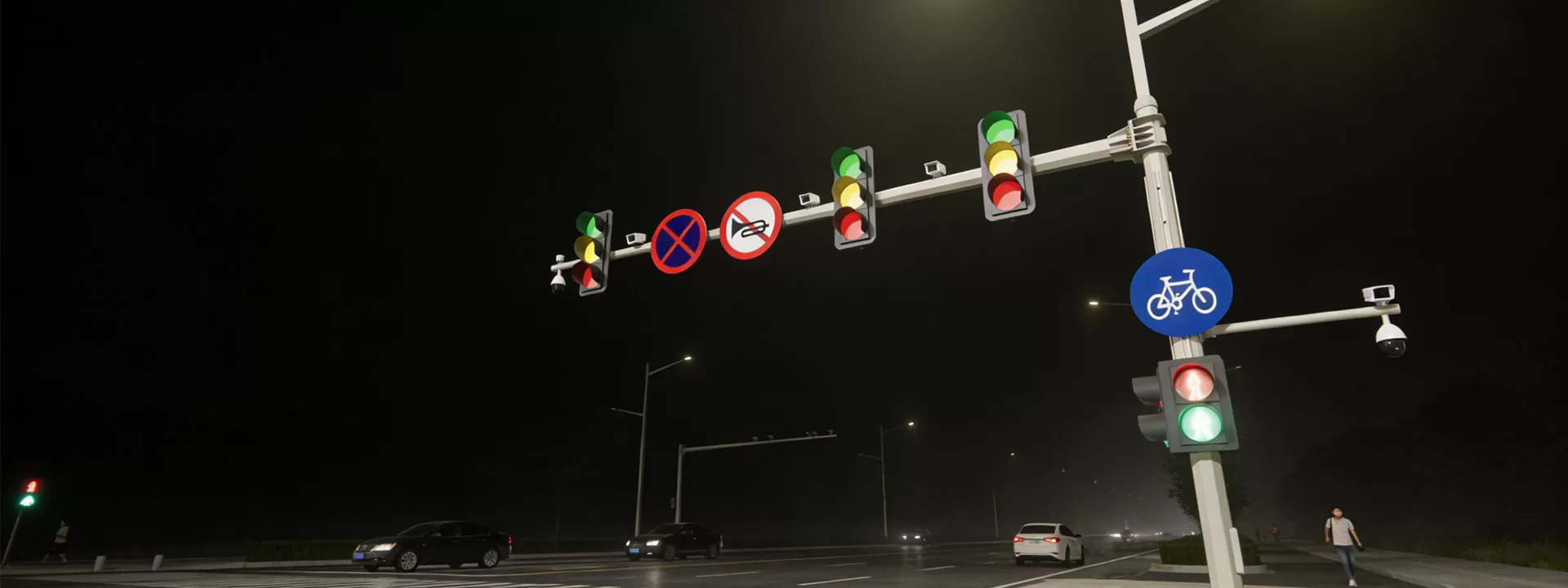 Como manter postes de luz de rua com luzes de sinalização?