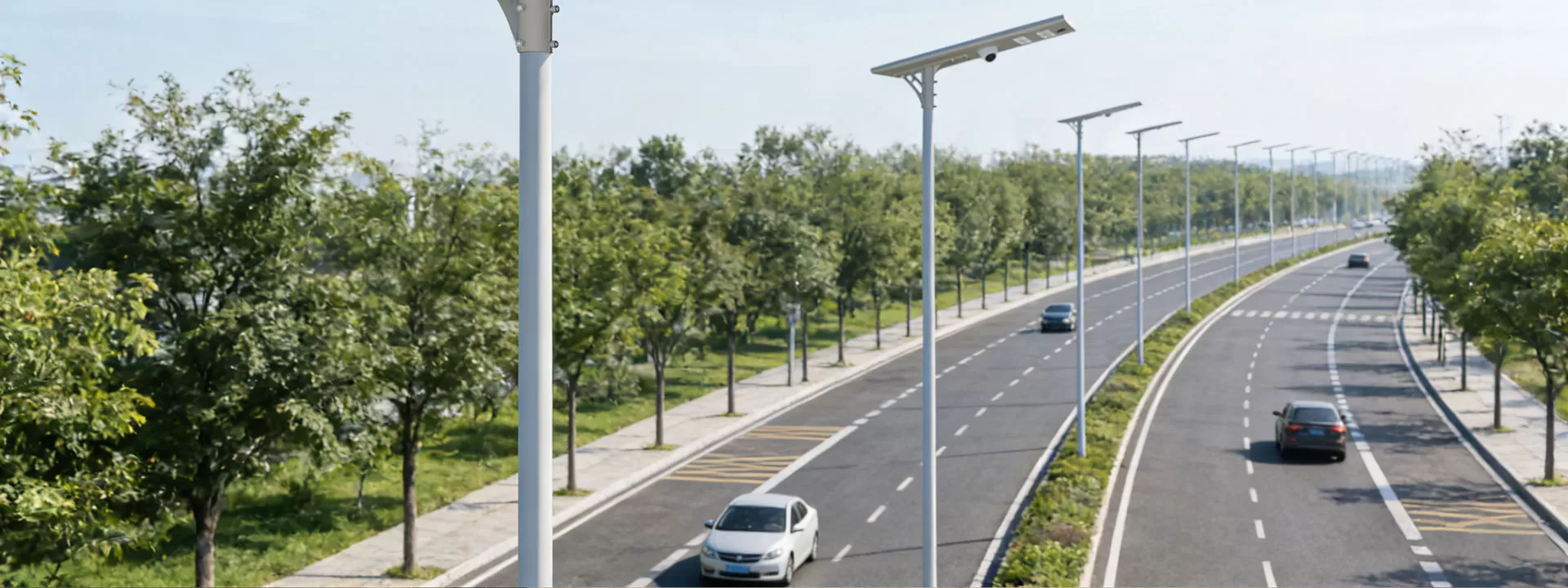 Aplicação do produto de luz de rua solar tudo-em-um com CCTV