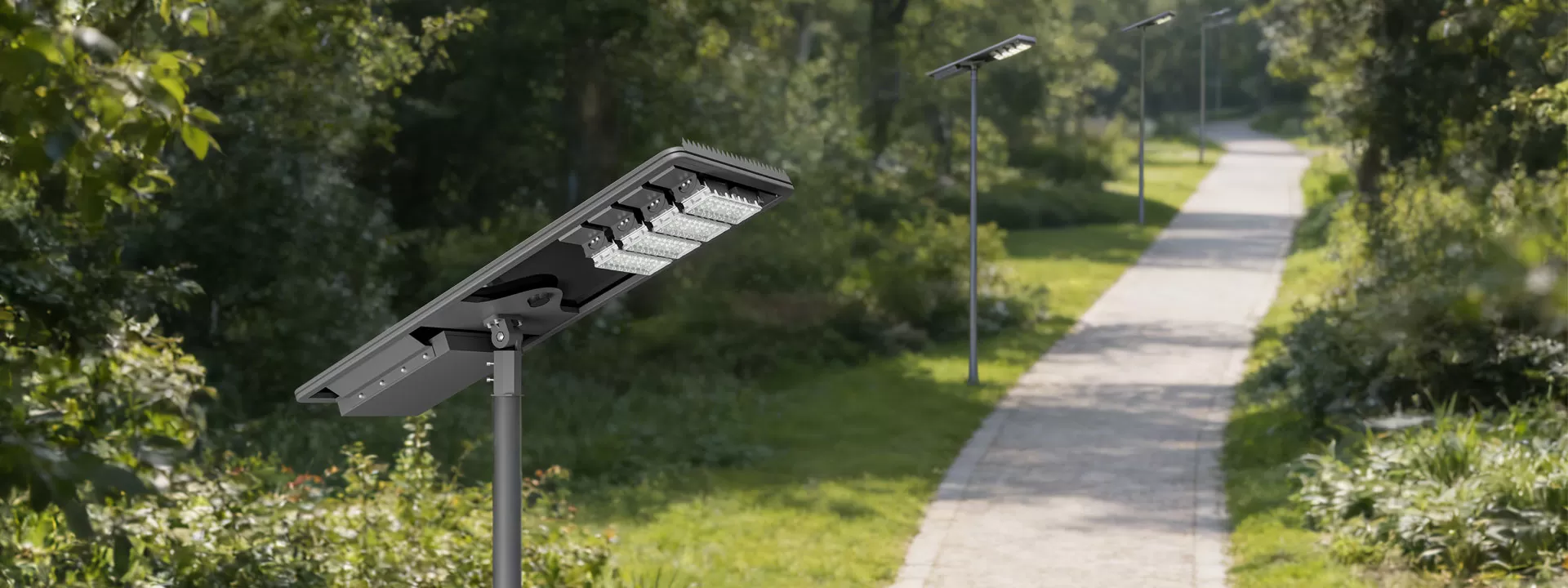 Aplicação do produto da nova luz de rua solar tudo-em-um