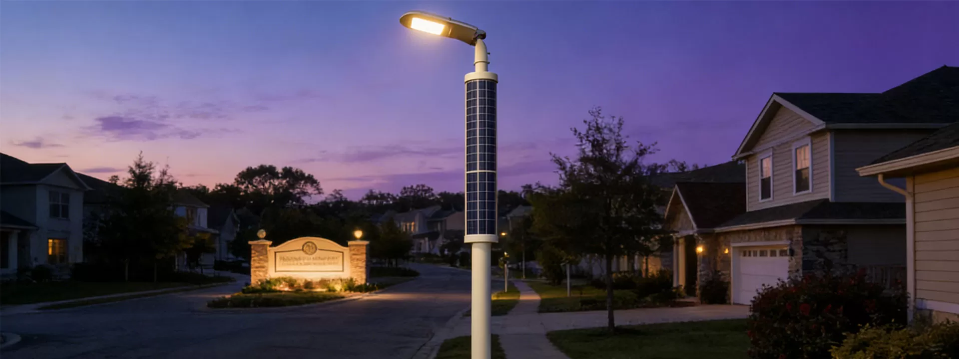 Aplicações do produto de luz de pólo solar semi-flexível