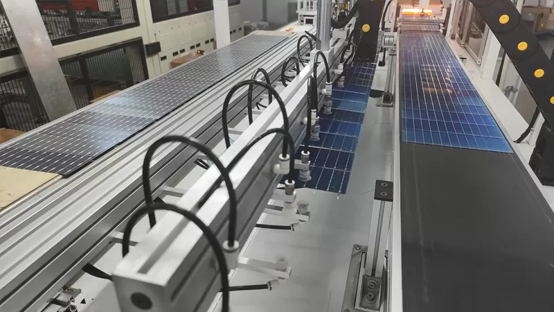 Produção de painéis solares