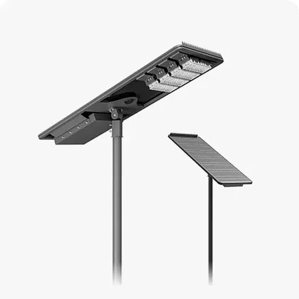 Luz de rua solar tudo em um