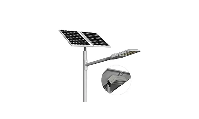 Luz de rua solar dividida