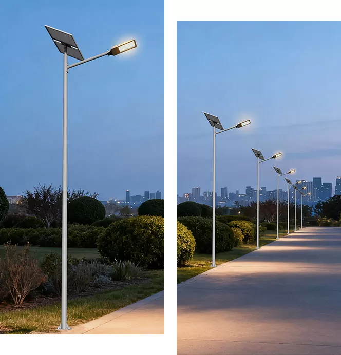 Luzes de rua solares: design integrado vs. dividido